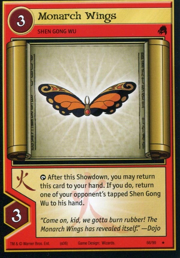 Xiaolin Showdown TCG:  Monarch Wings