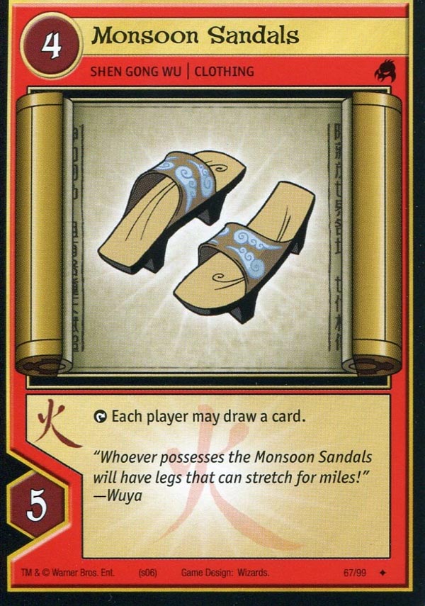 Xiaolin Showdown TCG:  Monsoon Sandals