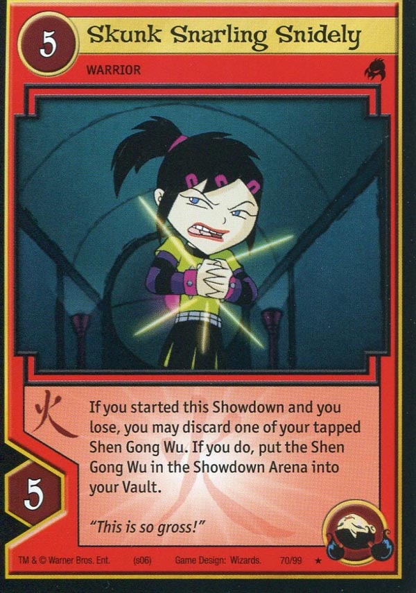 Xiaolin Showdown TCG:  Skunk Snarling Snidely