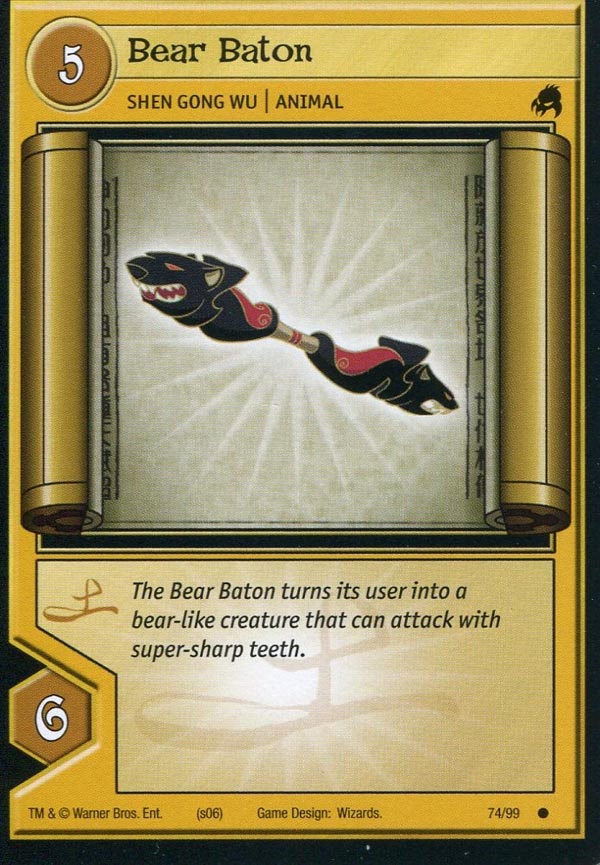 Xiaolin Showdown TCG:  Bear Baton