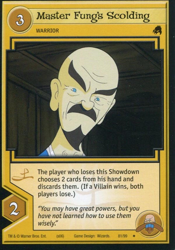 Xiaolin Showdown TCG:  Master Fung's Scolding