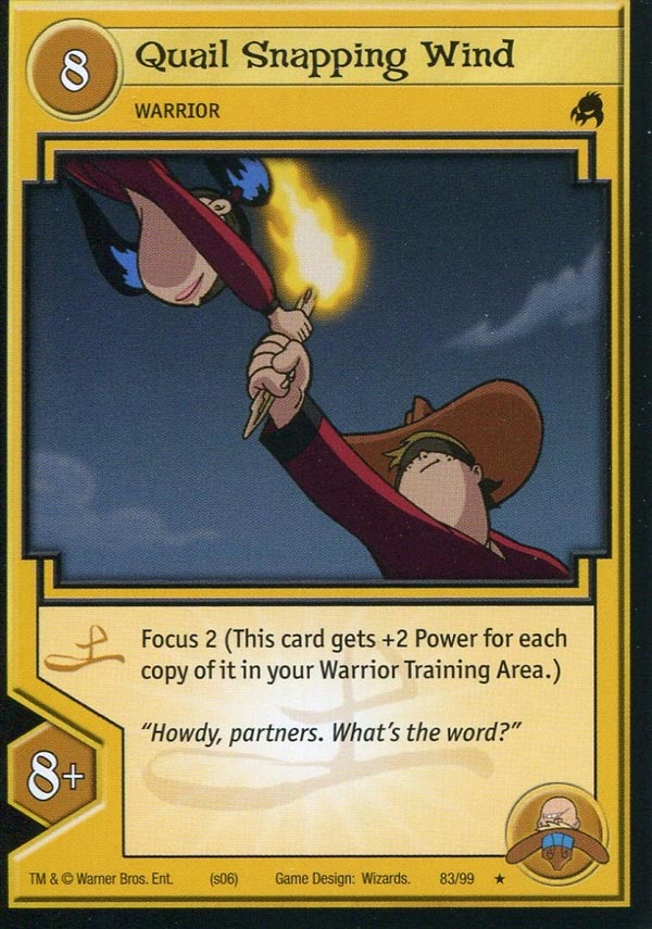 Xiaolin Showdown TCG:  Quail Snapping Wind