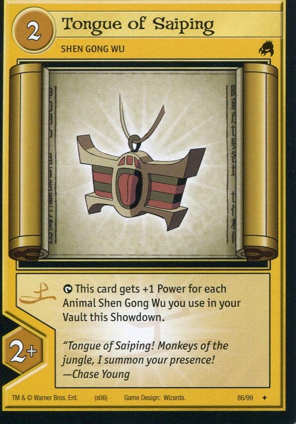 Xiaolin Showdown TCG:  Tongue of Saiping