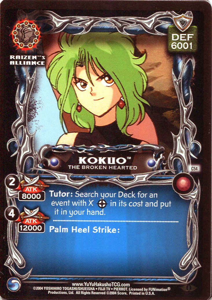 Yu Yu Hakusho TCG: Kokuo, The Broken Hearted