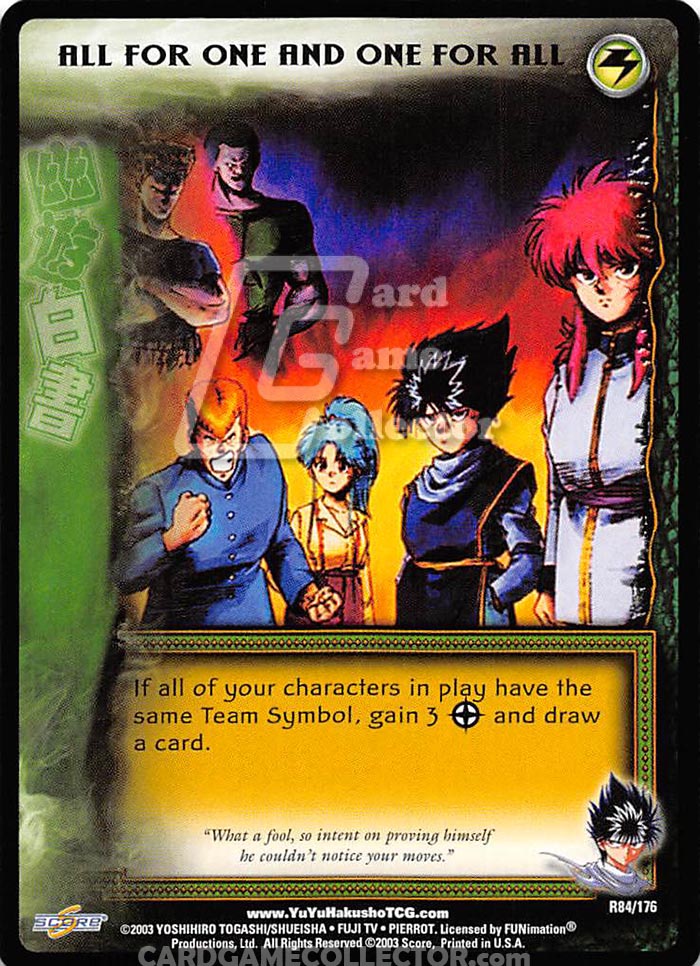 Yu Yu Hakusho TCG: All For One And One For All