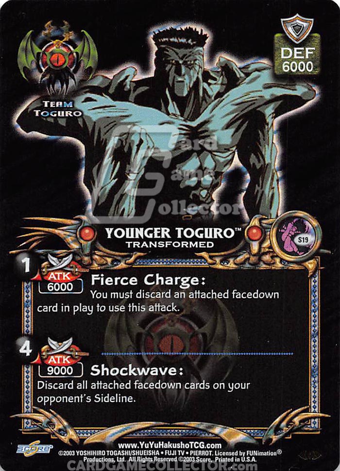 Yu Yu Hakusho TCG: Younger Toguro, Transformed