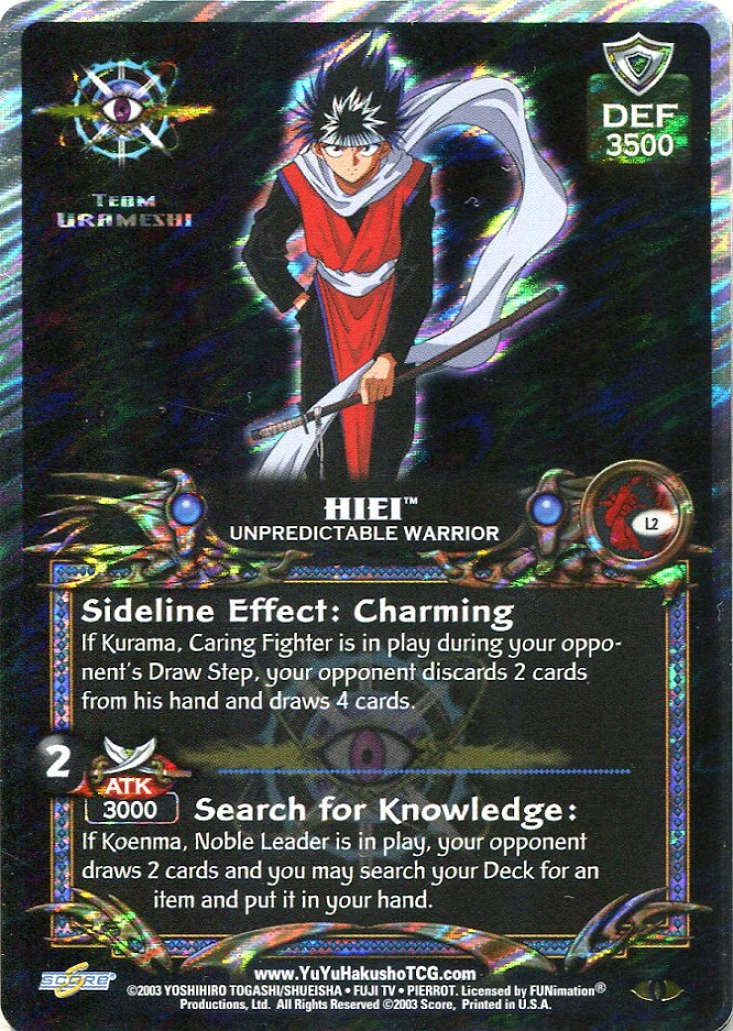 Yu Yu Hakusho TCG: Hiei, Unpredictable Warrior