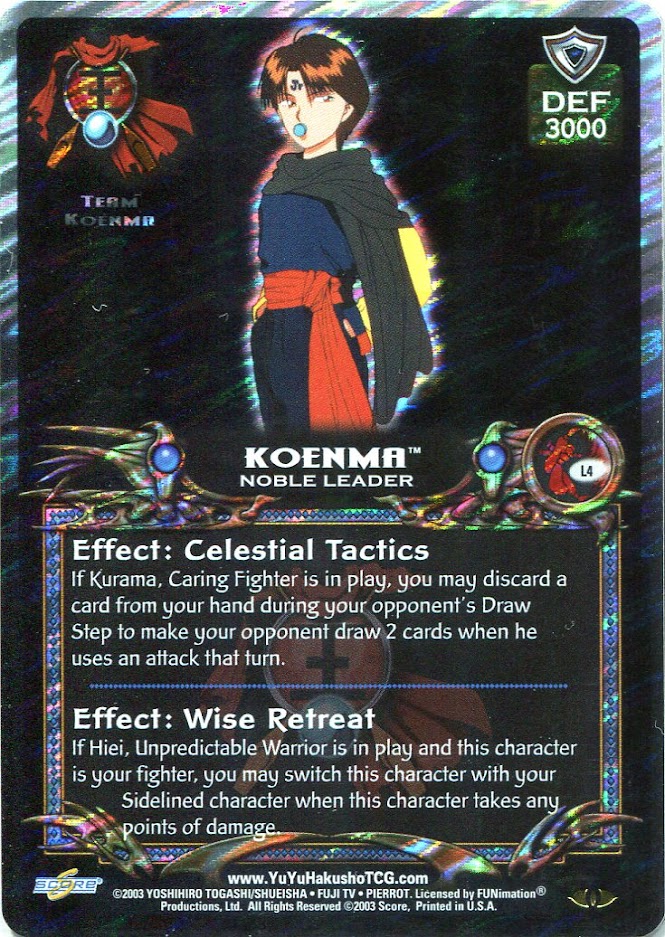Yu Yu Hakusho TCG: Koenma, Noble Leader